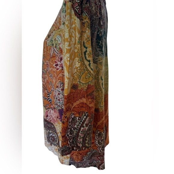 Chico's Multicolor Paisley V-Neck Hi-Lo Blouse Women’s Size 2 (Large) - Picture 8 of 9